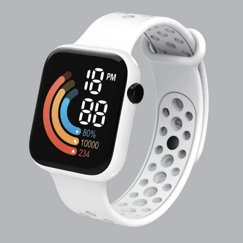 LED Digital Sport Watch (Waterproof / Silicone Strap)