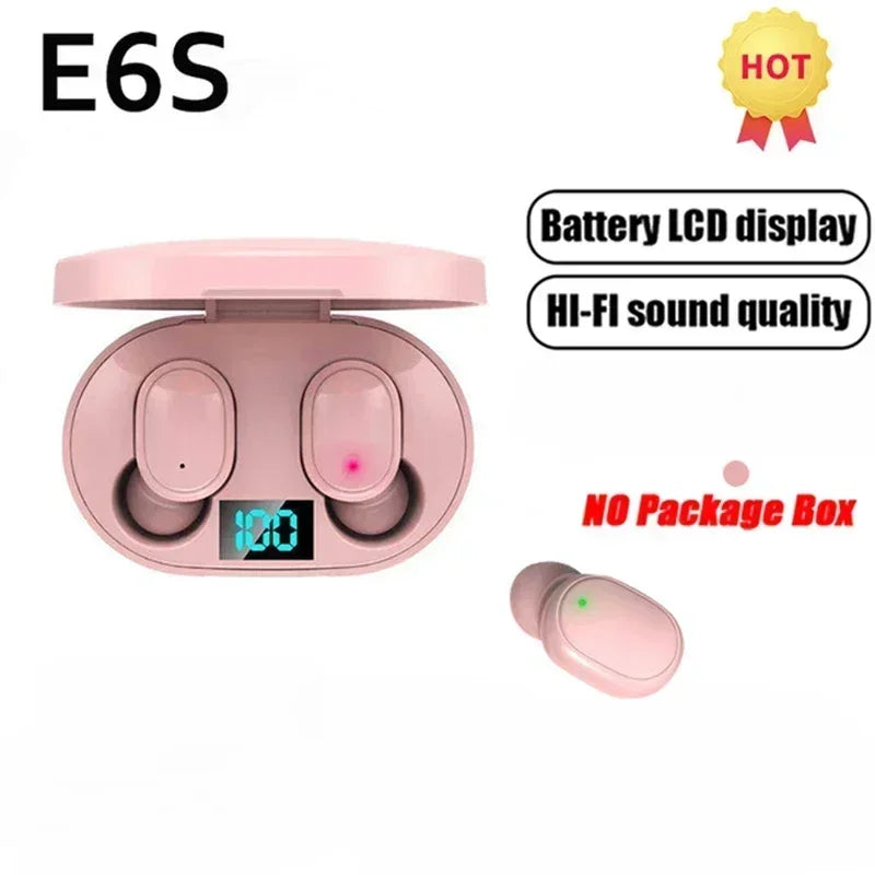 E6S TWS Wireless Bluetooth Earbuds w/ Mic (Noise Cancelling)