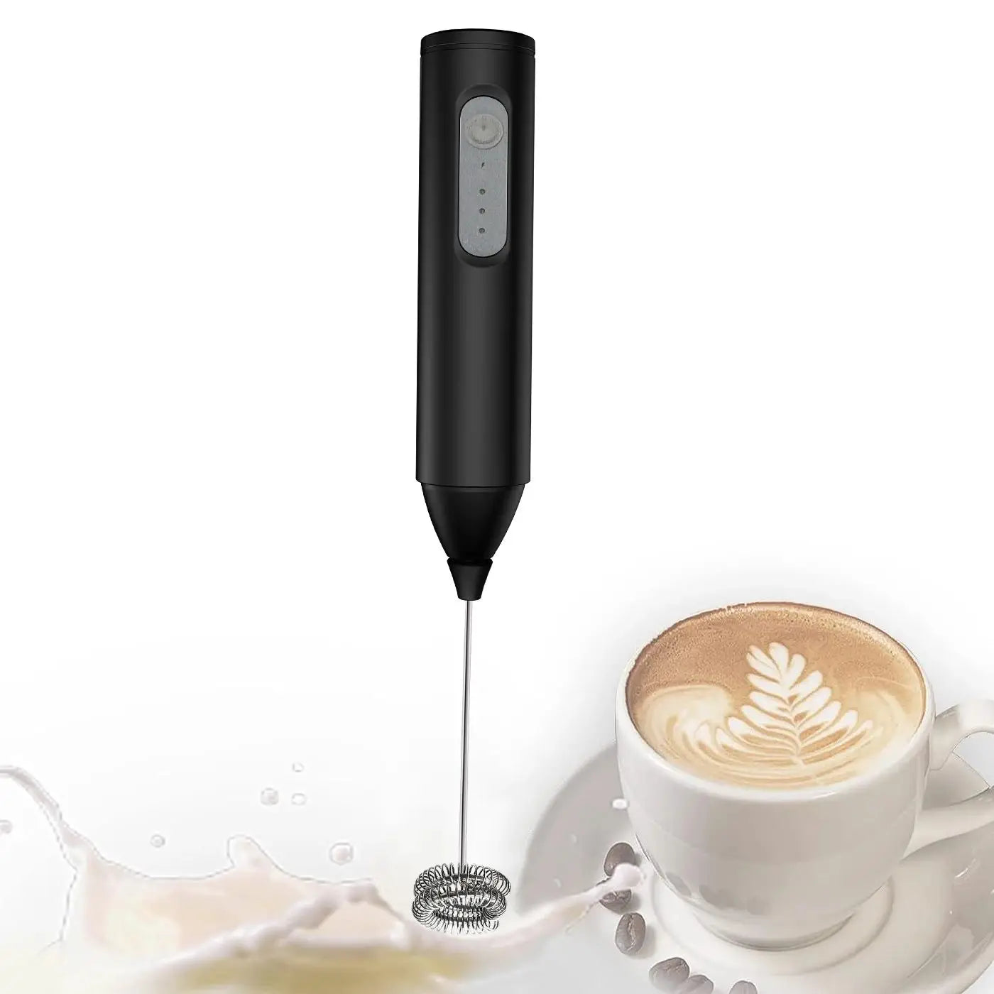 USB Rechargeable Electric Milk Frother (3 Speeds) for Coffee
