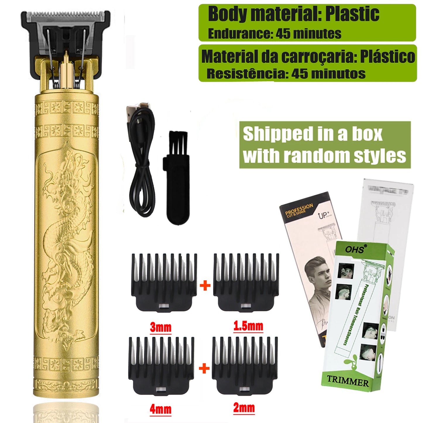 Professional T9 Hair Clipper & Beard Trimmer (0mm Zero Gap)