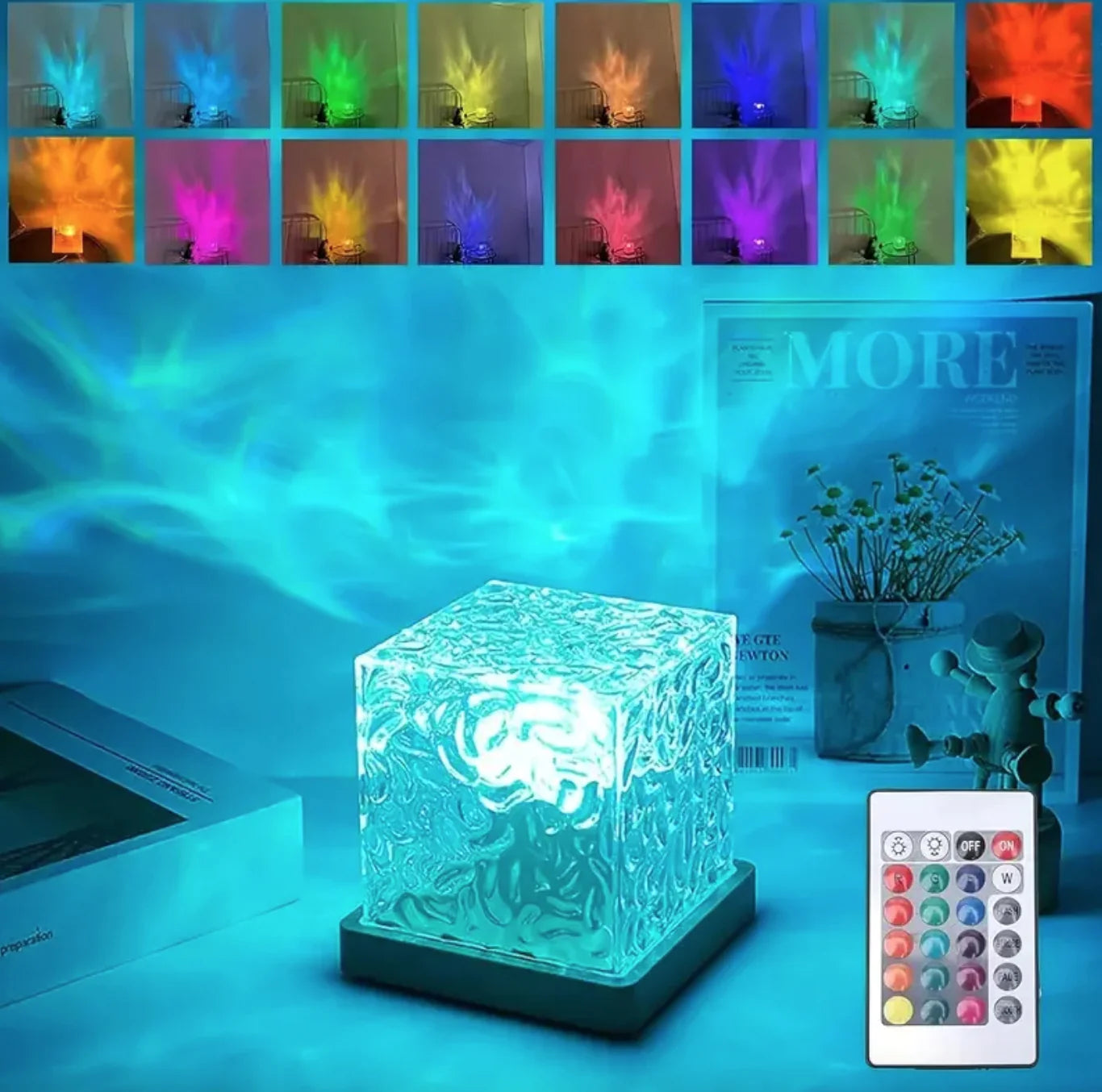 Vibrant 16-Color Ripple Effect Lamp