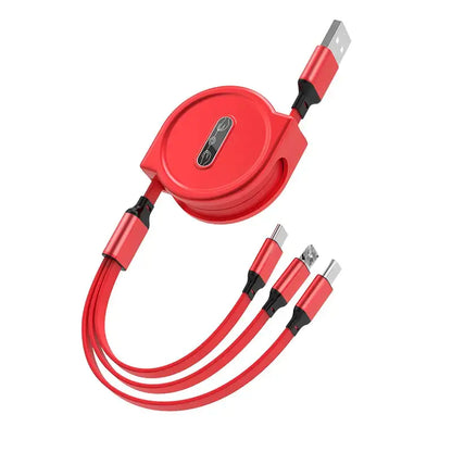3-in-1 QuickRetract Charging Cable