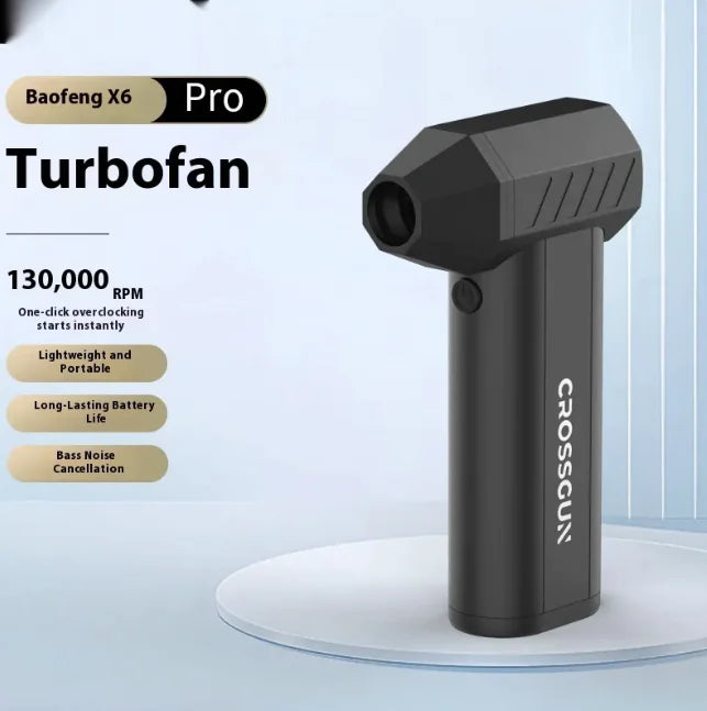 Compact 4-Speed Fan & Vacuum Cleaner, USB Rechargeable