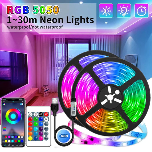 USB 5050 RGB LED Strip Lights (APP Control & Color Changing)