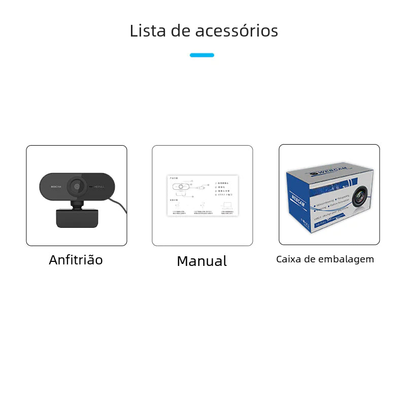 Full HD 1080P USB Webcam for Streaming & Meetings