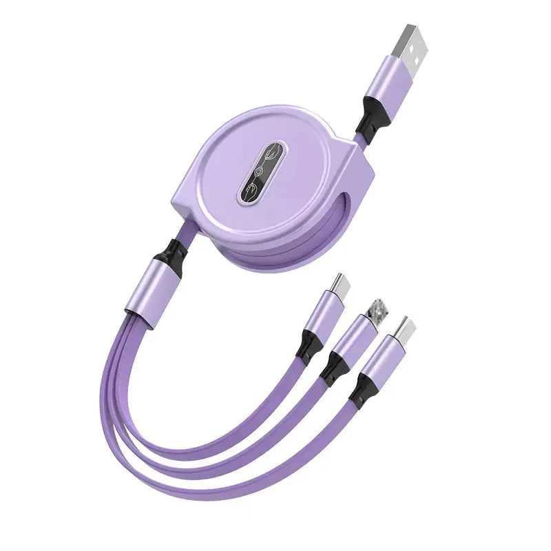 3-in-1 QuickRetract Charging Cable