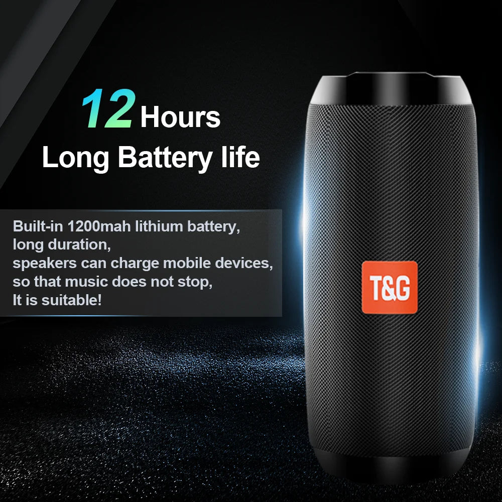 TG117 Portable Wireless Bluetooth Speaker | Waterproof Subwoofer with FM Radio