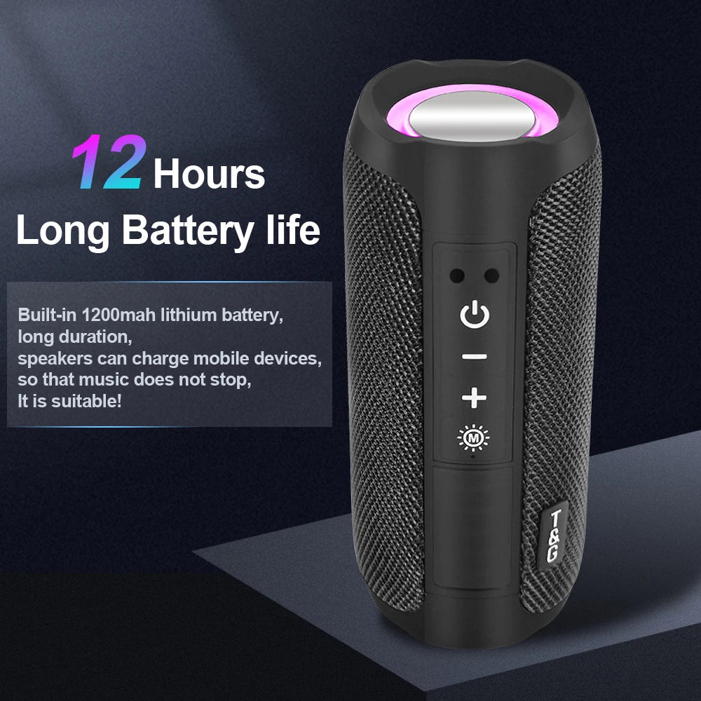 TG117 Portable Wireless Bluetooth Speaker | Waterproof Subwoofer with FM Radio