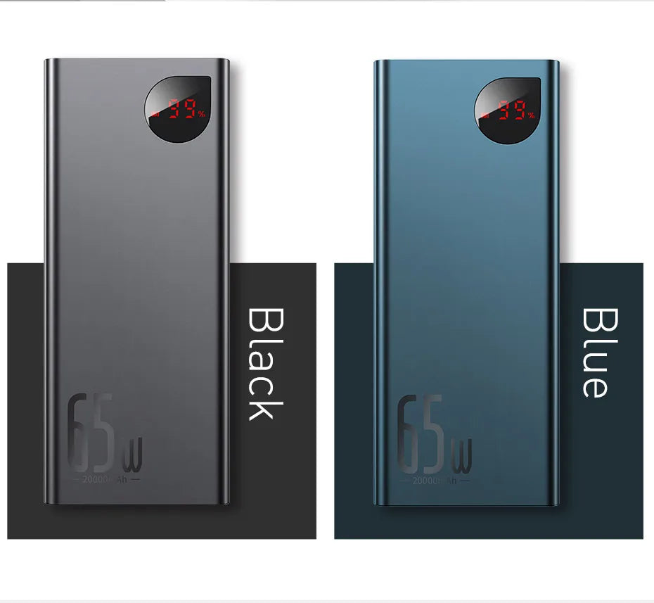 BASEUS 65W PD/QC 3.0 Power Bank | 20000mAh Portable External Laptop Charger