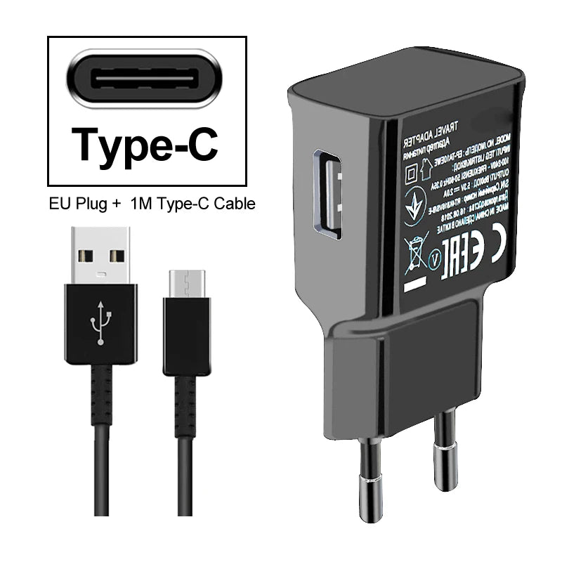 5V 2A USB Travel Charger Adapter and Cable Kit