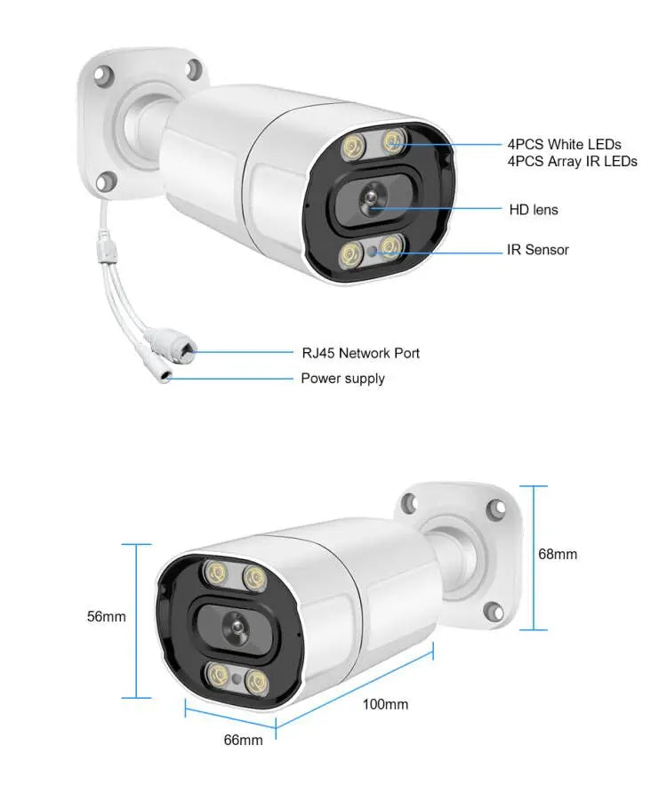 Smar 8MP POE IP Camera with AI Face Detection (Outdoor/Waterproof)