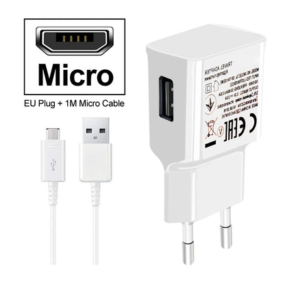 5V 2A USB Travel Charger Adapter and Cable Kit