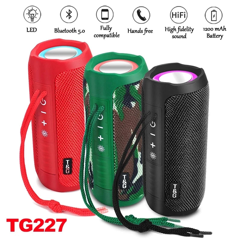 TG117 Portable Wireless Bluetooth Speaker | Waterproof Subwoofer with FM Radio