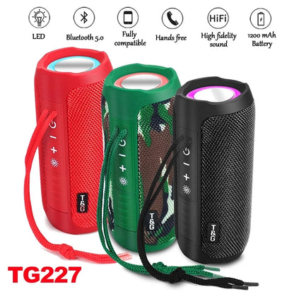 TG117 Portable Wireless Bluetooth Speaker | Waterproof Subwoofer with FM Radio