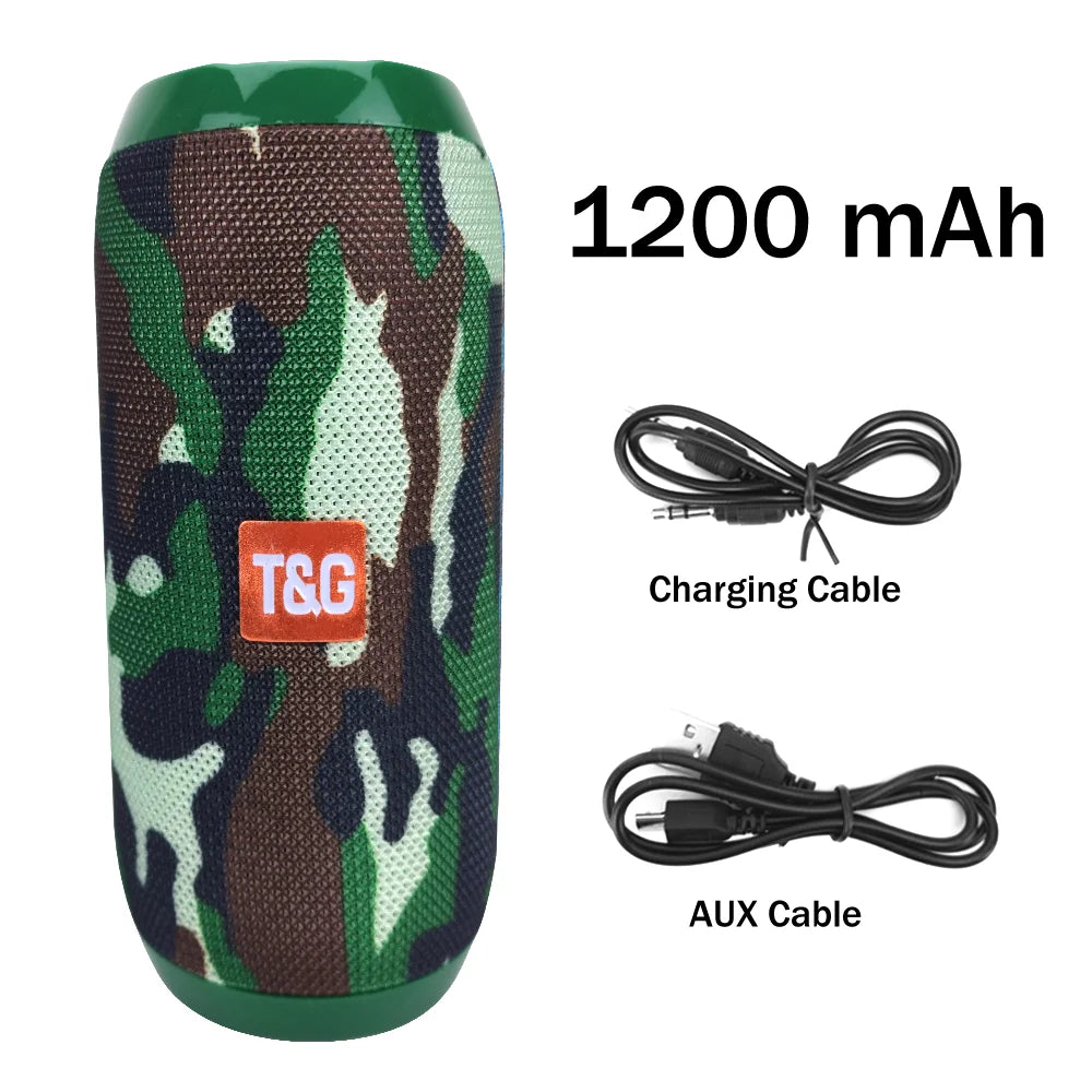 TG117 Portable Wireless Bluetooth Speaker | Waterproof Subwoofer with FM Radio