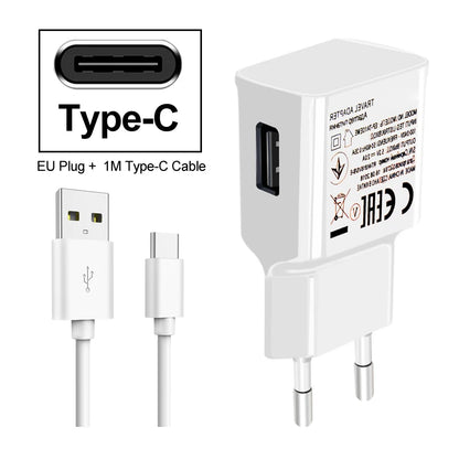 5V 2A USB Travel Charger Adapter and Cable Kit