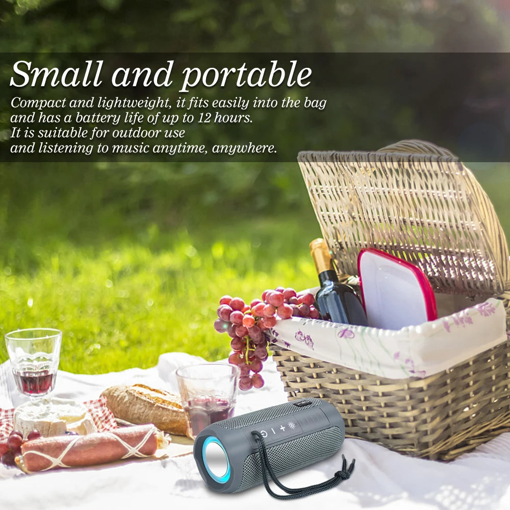 TG117 Portable Wireless Bluetooth Speaker | Waterproof Subwoofer with FM Radio