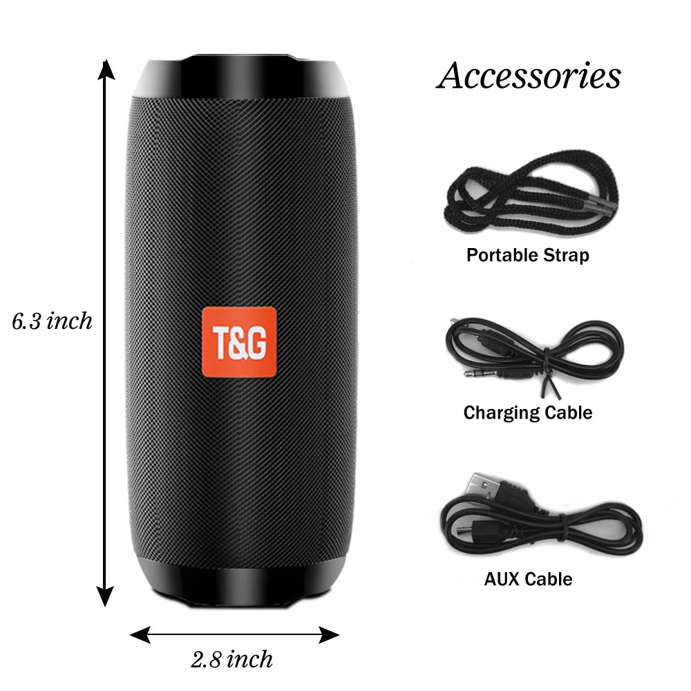 TG117 Portable Wireless Bluetooth Speaker | Waterproof Subwoofer with FM Radio