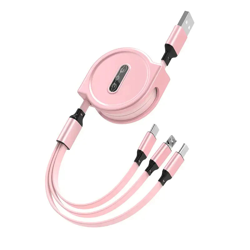 3-in-1 QuickRetract Charging Cable