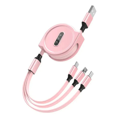 3-in-1 QuickRetract Charging Cable