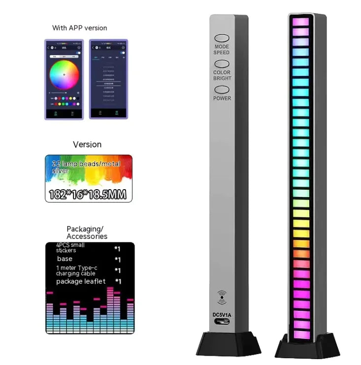 Dual-Sided RGB Rhythm Voice Lamp
