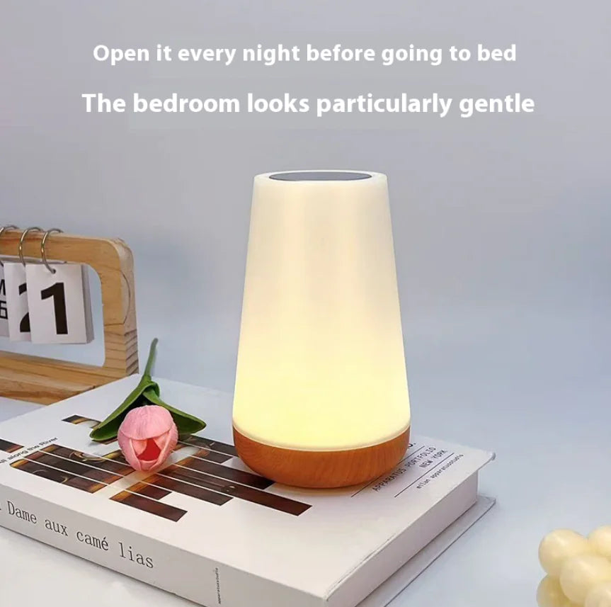 Wood Finish LED Touch Light with Remote