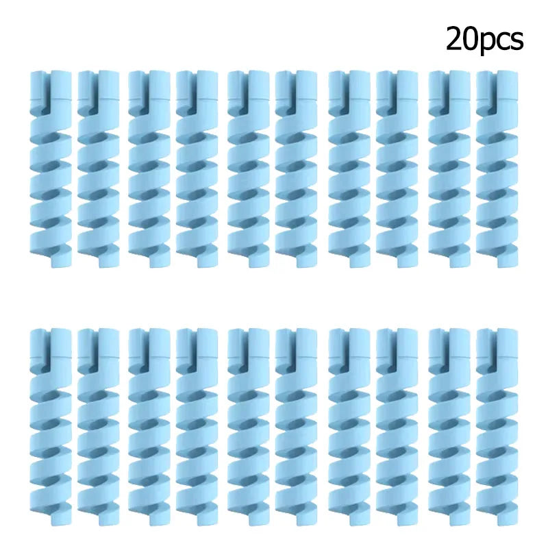 10pcs Silicone Cable Protectors | Spiral Cord Savers for USB Charger Cables