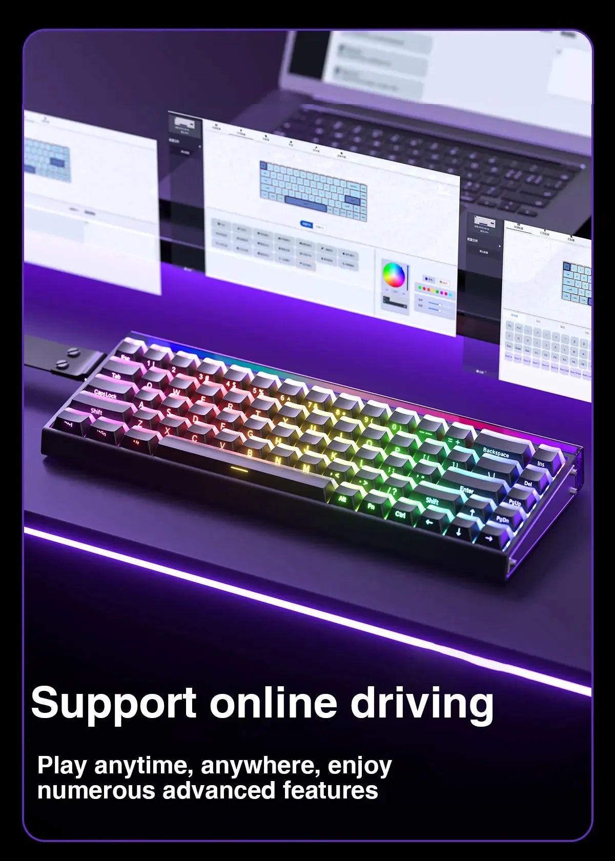 AULA HERO 68HE Customizable Mechanical Keyboard | RGB Backlit, Magnetic Switches