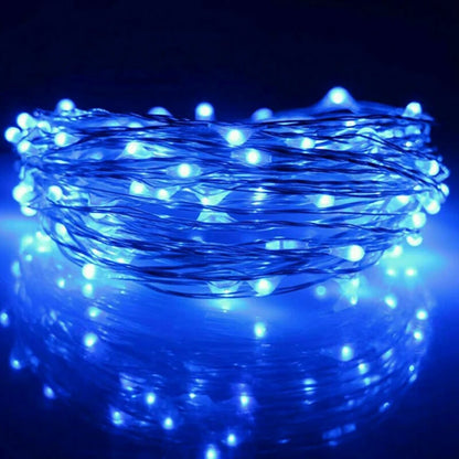 Battery-Powered LED Fairy String Lights (Copper Wire)