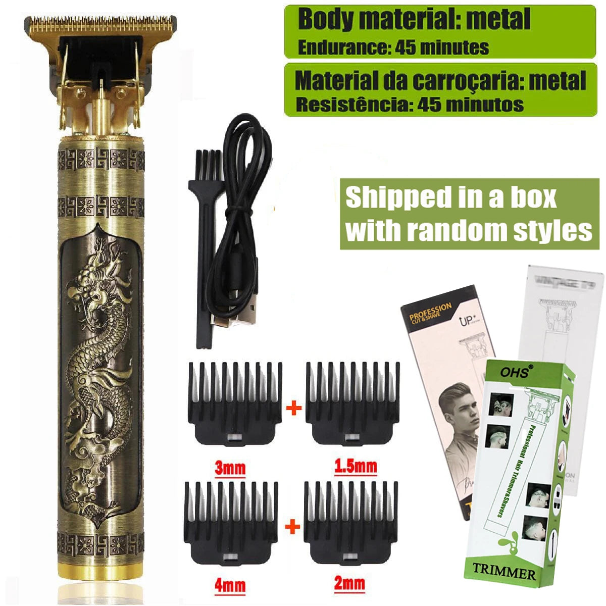 Professional T9 Hair Clipper & Beard Trimmer (0mm Zero Gap)