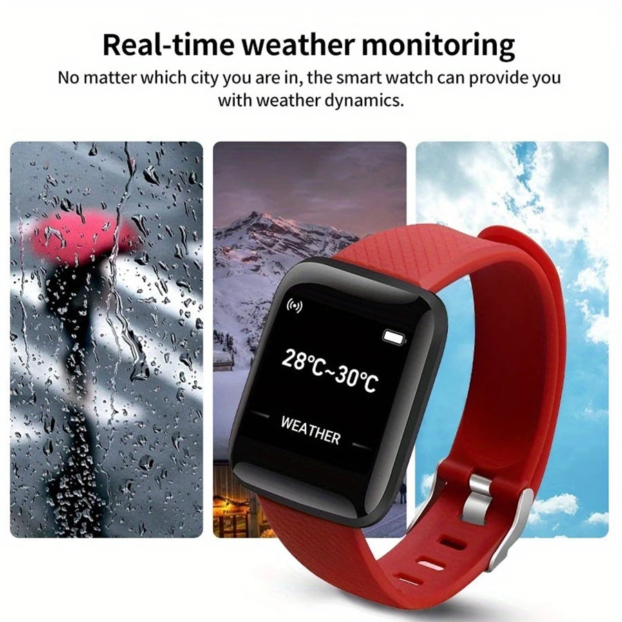 Unisex Smartwatch & Fitness Tracker for Android/iOS (Message Sync)