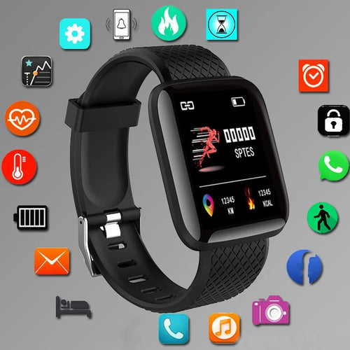 Unisex Smartwatch & Fitness Tracker for Android/iOS (Message Sync)