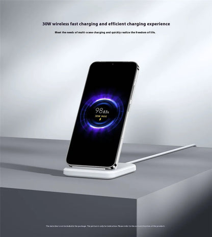 Xiaomi Mi 30W Vertical Wireless Charger | Fast Charging Stand for Mi/Redmi & iPhone