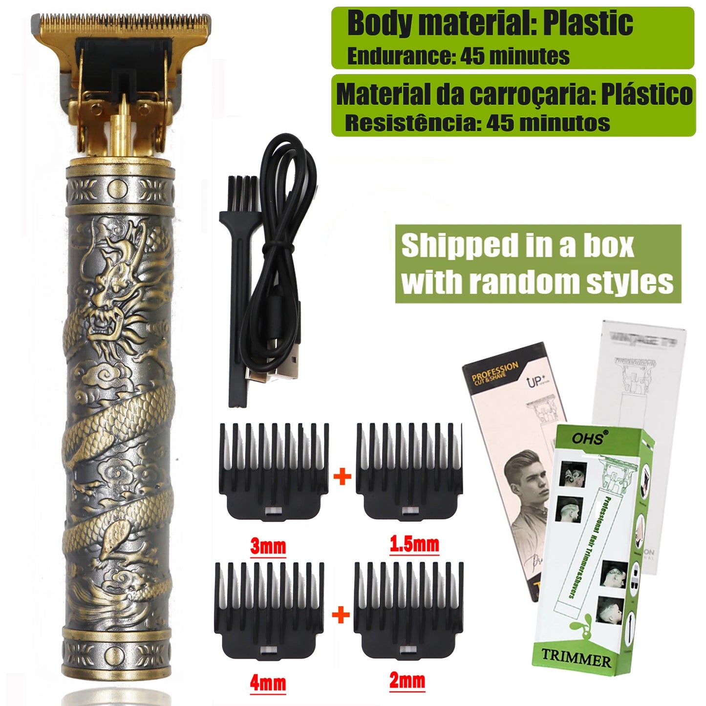 T9 Cordless Hair Trimmer & Shaver (Electric Barber Razor)