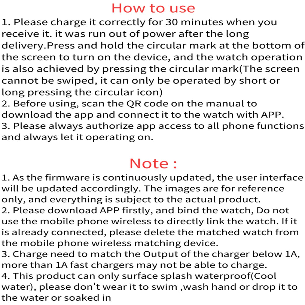 Unisex Smartwatch & Fitness Tracker for Android/iOS (Message Sync)
