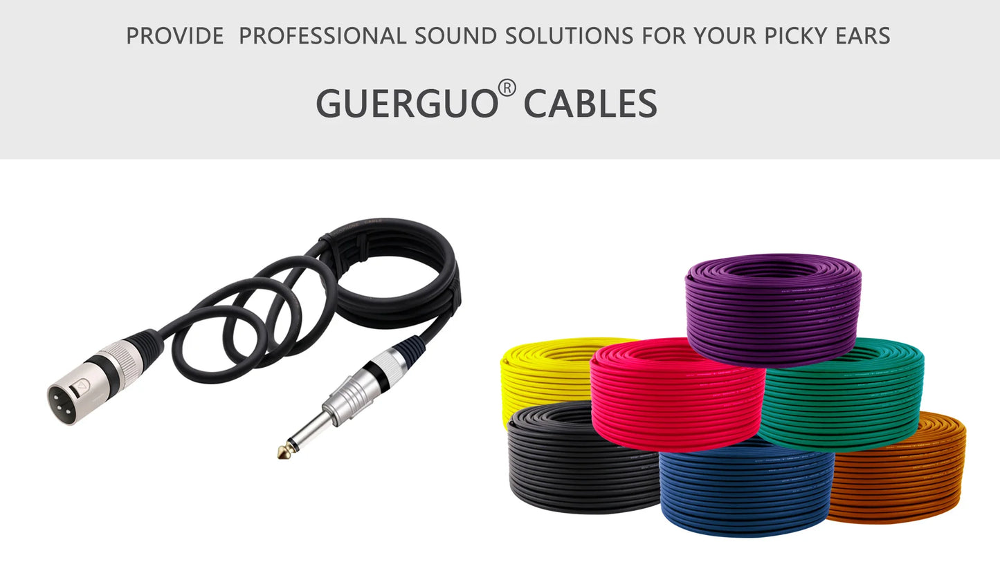 Pro Audio Cable: XLR 3-Pin Female to 6.35mm TRS Male Jack