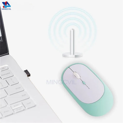 MINGCVIL Rechargeable Silent Wireless Mouse (Bluetooth/Adjustable DPI)