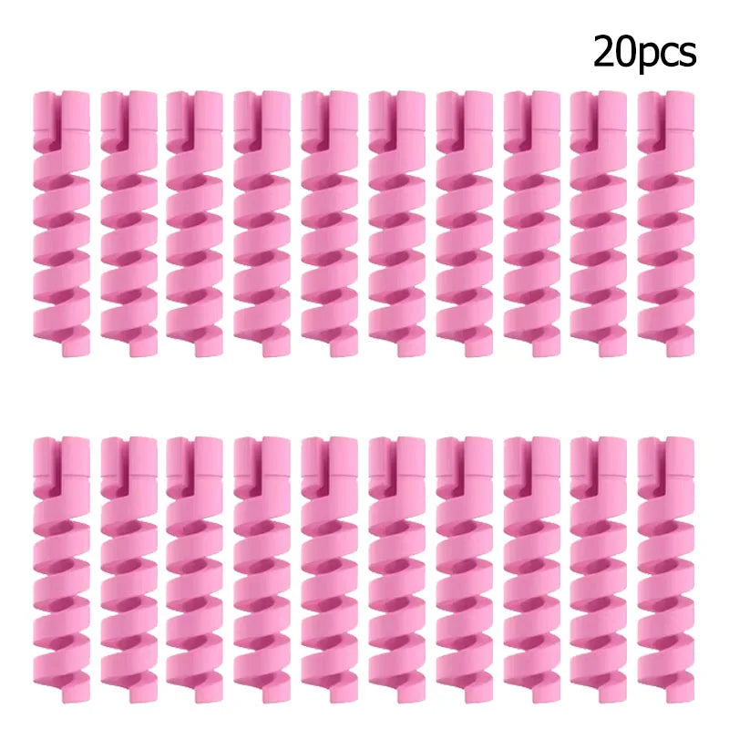 10pcs Silicone Cable Protectors | Spiral Cord Savers for USB Charger Cables