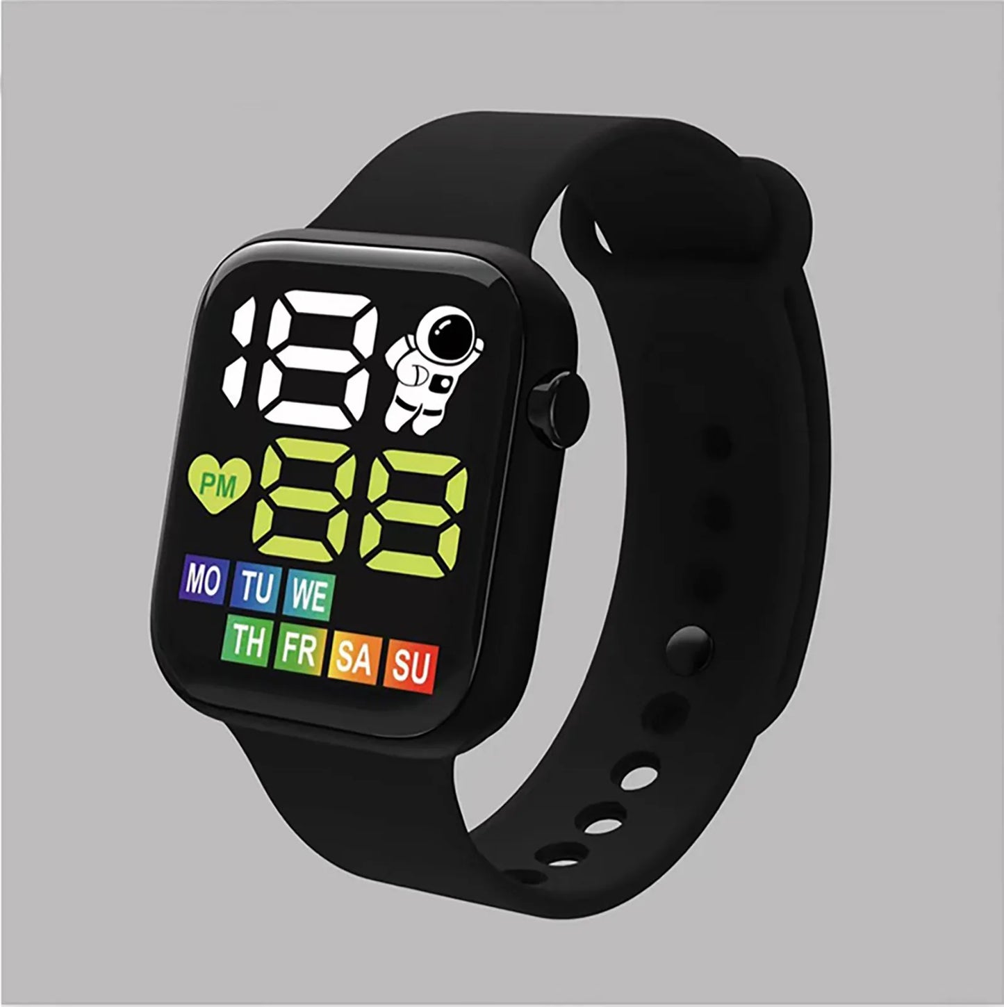 Waterproof LED Digital Sports Watch for Kids (Silicone Strap)