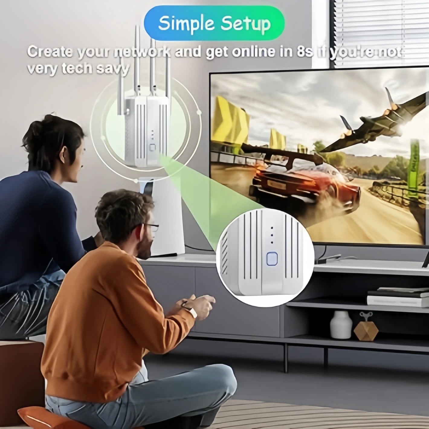 300Mbps 2.4G WiFi Repeater & Range Extender | Wireless Signal Booster for Home