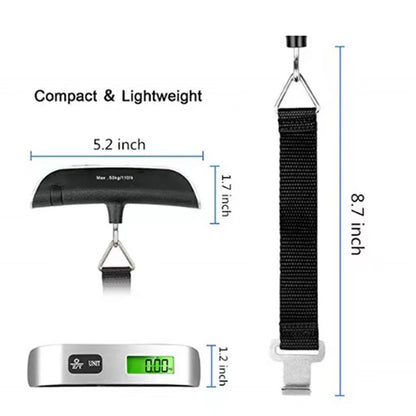 Digital Portable Luggage Scale (50kg/110lb) w/ LCD Display