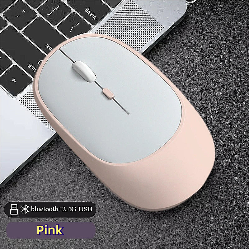 MINGCVIL Rechargeable Silent Wireless Mouse (Bluetooth/Adjustable DPI)