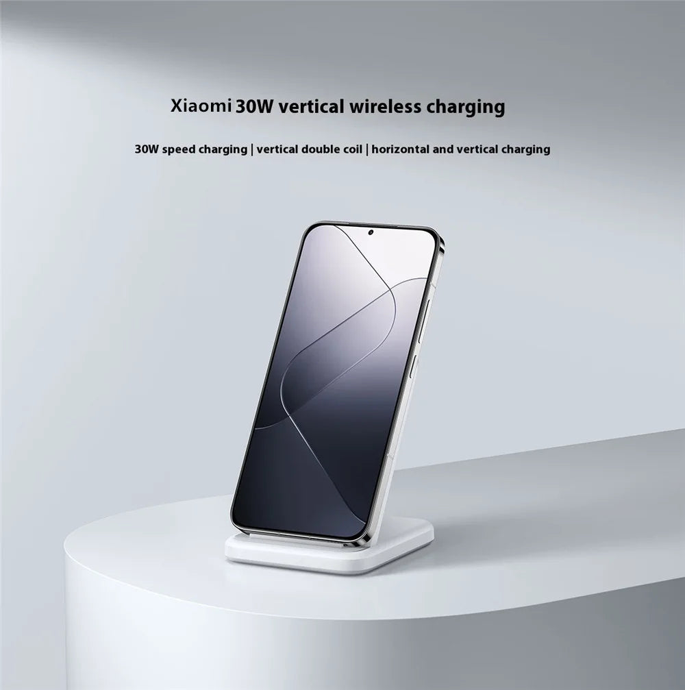 Xiaomi Mi 30W Vertical Wireless Charger | Fast Charging Stand for Mi/Redmi & iPhone