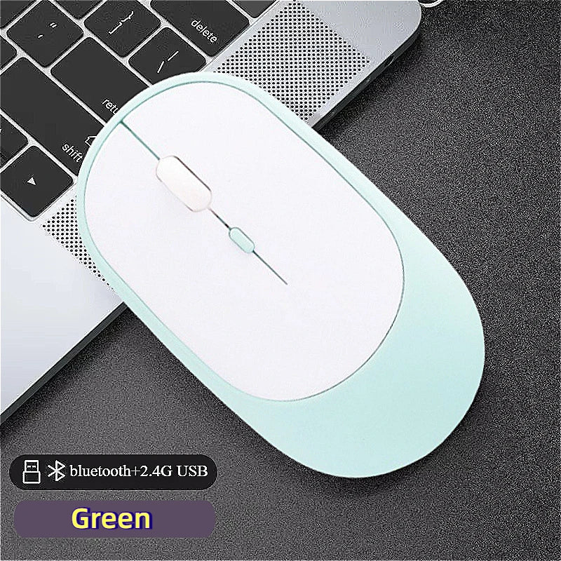 MINGCVIL Rechargeable Silent Wireless Mouse (Bluetooth/Adjustable DPI)
