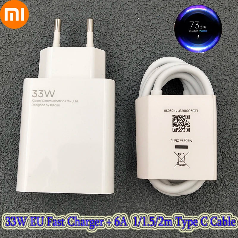 Original Xiaomi 33W Turbo Fast Charger Adapter (EU Plug)