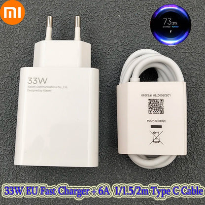 Original Xiaomi 33W Turbo Fast Charger Adapter (EU Plug)