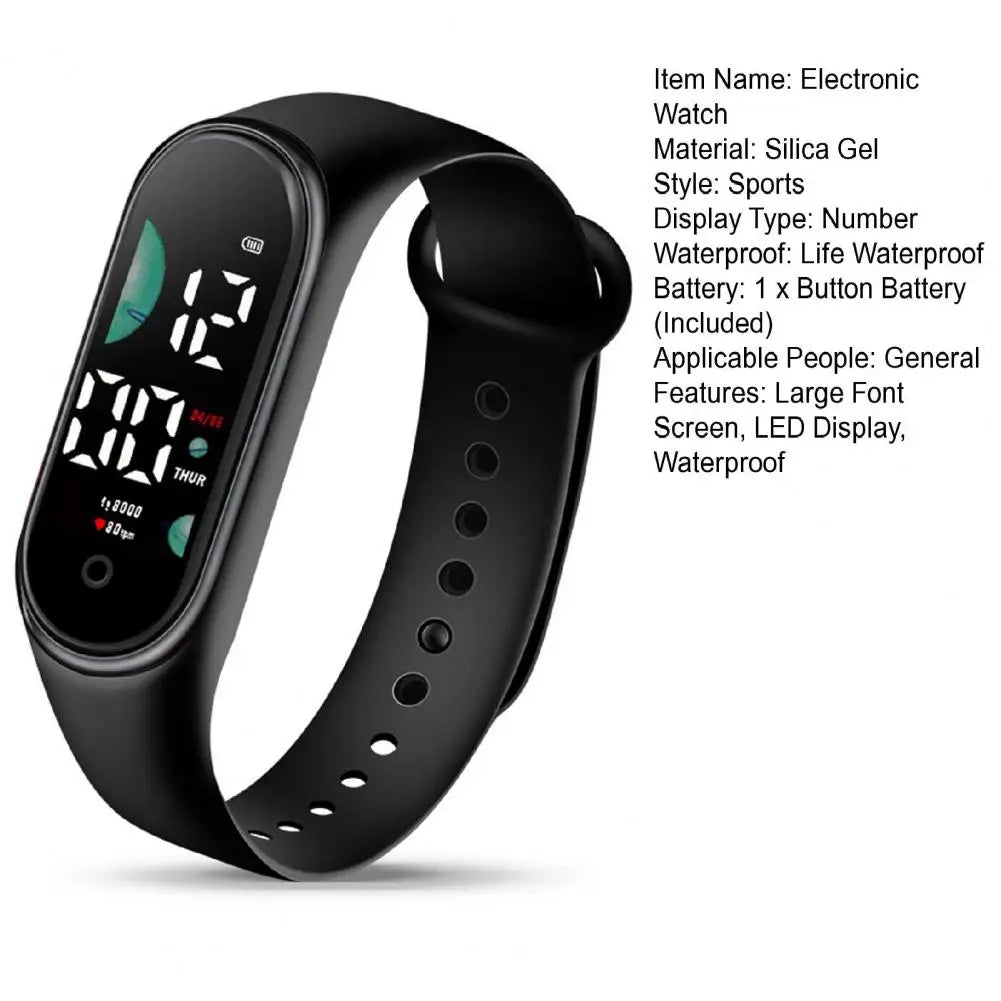 Waterproof Luminous LED Digital Sport Watch (Large Display)