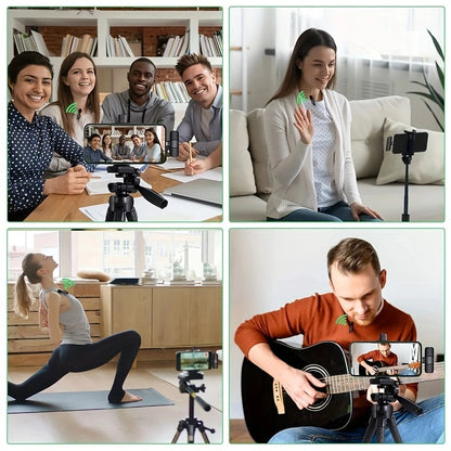 Mini Wireless Lavalier Microphone for Phone/Laptop (Live Recording)