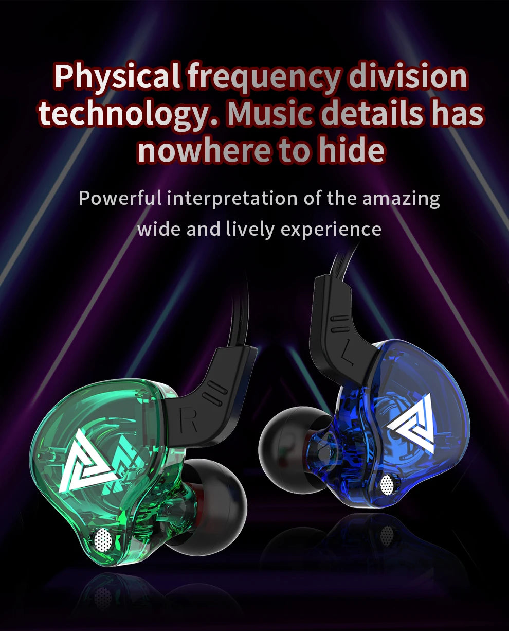 QKZ AK6 HiFi In-Ear Monitor Earbuds with Mic