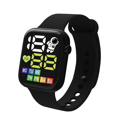 Waterproof LED Digital Sports Watch for Kids (Silicone Strap)